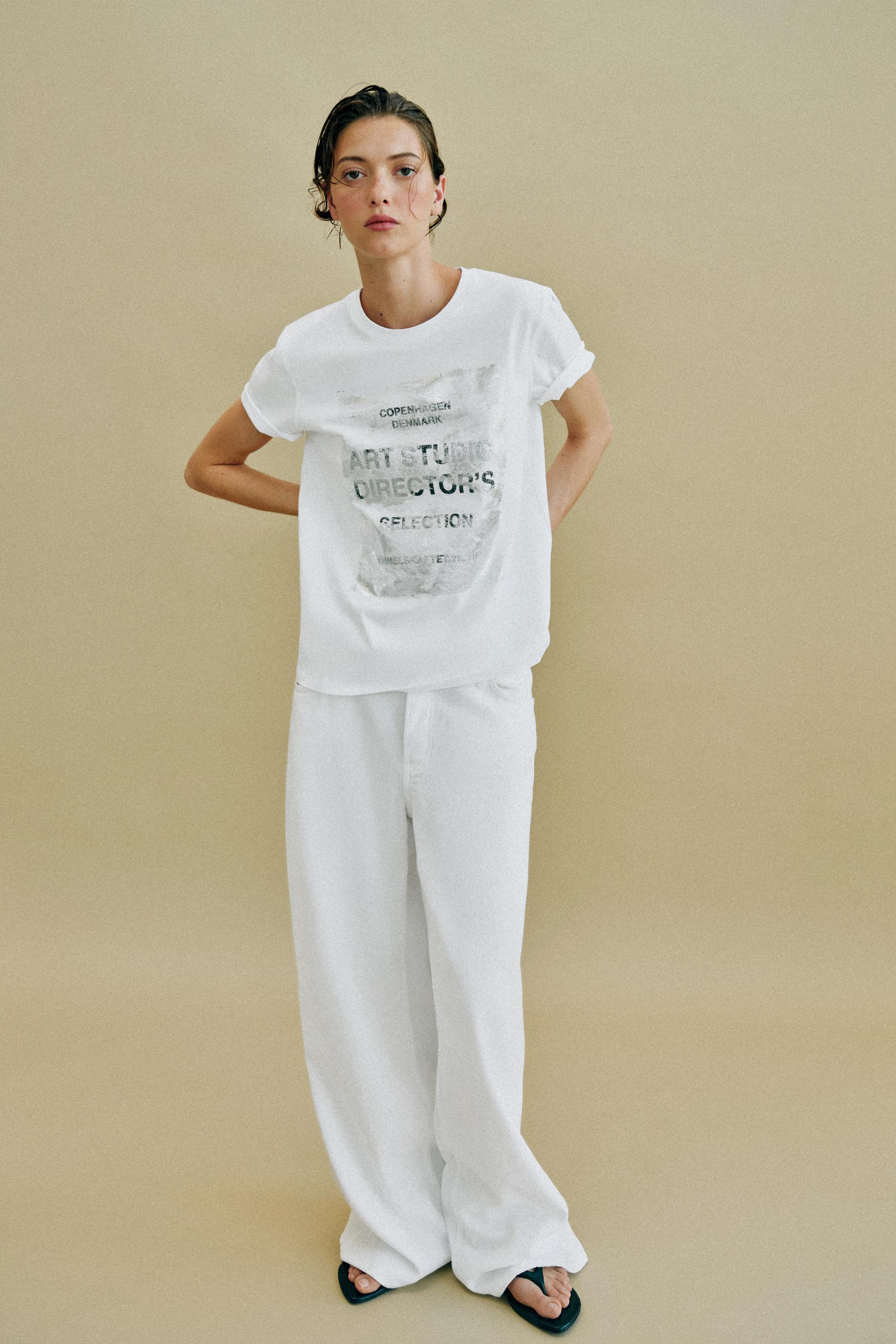 T-SHIRT MÉTALLISÉ MANCHES COURTES